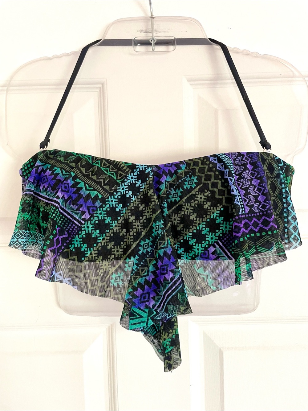 Mossimo Tribal Print Mesh Bandeau Bikini Top